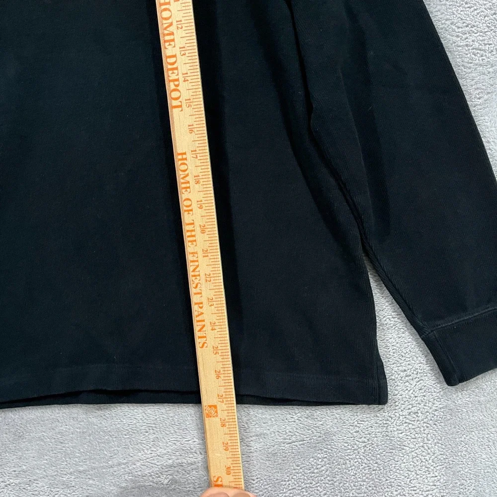 Polo Ralph Lauren Sweater Mens M Black Chicago Booth Cotton Tight Knit Mock Neck